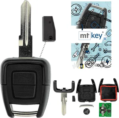 Produktbild von MT-KEY Funk Schlüssel HU46 ID40 434MHZ Autoschlüssel kompatibel mit Opel Astra G 98-04 Omega B 98-03 Zafira A 01-05 433MHZ Fernbedienung
