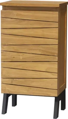 Produktbild von Teako Design Waschtisch Iulia | FLEGT-Teakholz | Stahlgestell | 55 x 40 x 85 cm