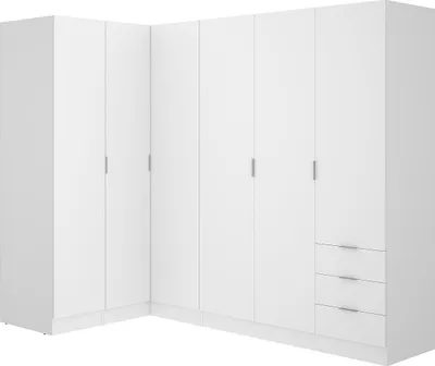 Produktbild von Vente-unique LISTOWEL, Weiß, Garderobe, 10 Regale, 6 Tür(en), Weiß, Partikelbord