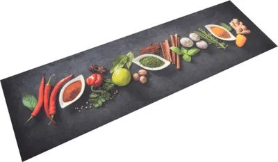 Produktbild von The Living Store Küchenteppich Waschbar Gewürze 45x150 cm Samt