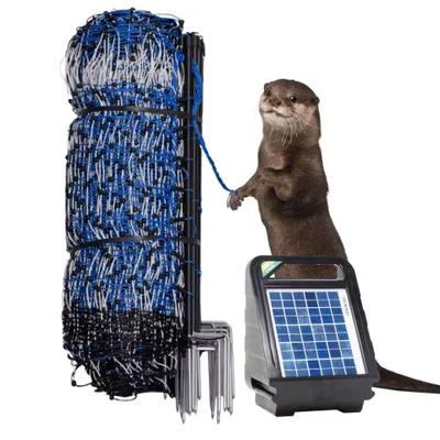Zdjęcie produktu dla Zestaw ogrodzenia Agrarzone Fischotter, zasilanie słoneczne 12 V, siatka 50 m x 50 cm