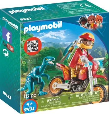 Produktbild von PLAYMOBIL 9431 Motocross-Bike mit Raptor