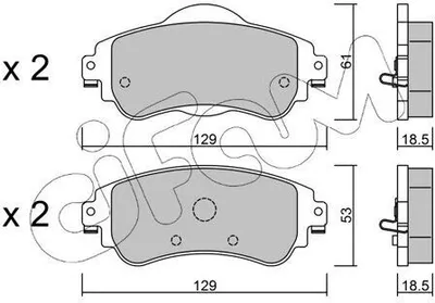 Produktbild von CIFAM Bremsbeläge Satz Vorne Bremsklötze für CITROËN C4 II (B7) 822-949-0
