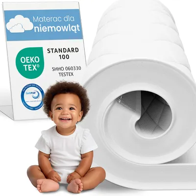 Zdjęcie produktu dla ELONEO komfortowa piankowa nakładka na materac 60x120cm, wysokość 6 cm, oddychająca nakładka na materac, nakładka na materac do łóżka i łóżka z materacem sprężynowym
