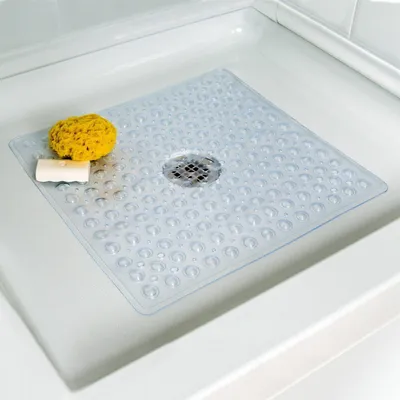 Produktbild von Duscheinlage rutschfeste Deluxe Bad / Duschmatte, PVC, Bubble-Effekt Anti Slip Klar 43 x 43 cm