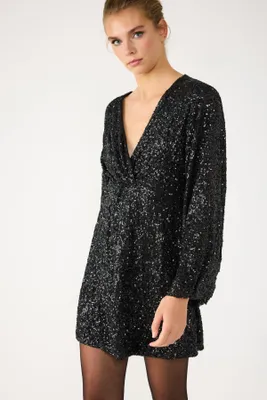 Produktbild von Pailletten-Minikleid, Black, XS