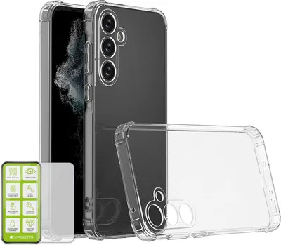 Produktbild von Für Samsung Galaxy A55 Schock TPU Case Transparent + 0,26 H9 Glas Handy Hülle Schutz