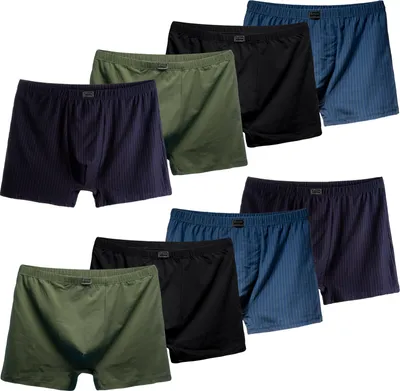 Produktbild von PESAIL Herren Boxershorts, Gr. 4XL, 6x Unterhosen, M bis 10XL, Baumwolle, Unterwäsche ohne kratzenden Etiketten, Retroshorts, Farbmix 2