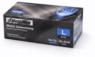 Obrázek produktu pro Nitrilové rukavice Brilliant, modré, silné, 100 kusů, velikost L, jednorázové, ochranné