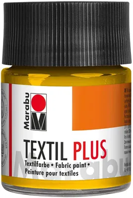 A bottle of Marabu Textil Plus fabric paint.