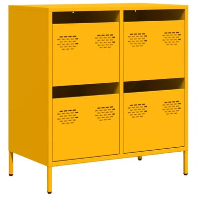 Zdjęcie produktu dla Szafka, musztardowa, 68x39x73,5 cm, stal walcowana na zimno