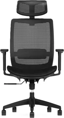 Immagine prodotto di Sedia da ufficio ergonomica BS4B, in rete con supporto lombare, nera