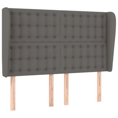 Obrázek produktu pro vidaXL Čelo postele s ušima šedé 147x23x118/128 cm Imitace kůže