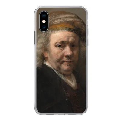 Produktbild von MuchoWow® Handyhülle Schutzhülle Hülle für iPhone X Selbstbildnis - Gemälde von Rembrandt van Rijn Silikon Softcase Handy Hülle - Handyhülle