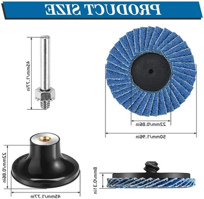 Schleifscheiben Lamellen - Metallbearbeitung - Zirkonium Material - 50 mm 30 Stück - Blau