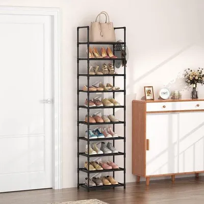 Produktbild von Schuhregal 10 Ebenen, schmal, für 20-25 Paar, Wohnzimmer, Schlafzimmer