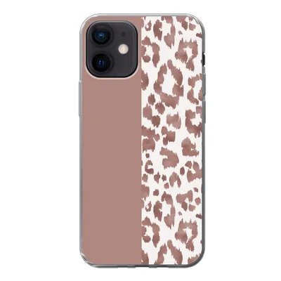 Produktbild von MuchoWow® Handyhülle Schutzhülle Hülle für iPhone 12 Tiermuster - Rosa - Tiere Silikon Softcase Handy Hülle - Schutzhülle