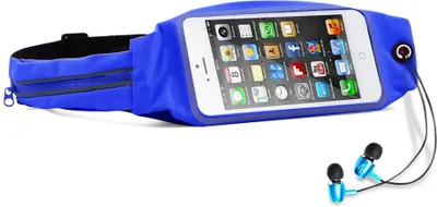 Produktbild von Cadorabo Sport Bauchtasche in Blau Längenverstellbar Hüfttasche Gürteltasche Handytasche