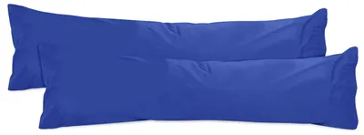Productafbeelding van Set van 2 kussenslopen van katoen – jersey – koningsblauw, ongeveer 40 x 145 cm