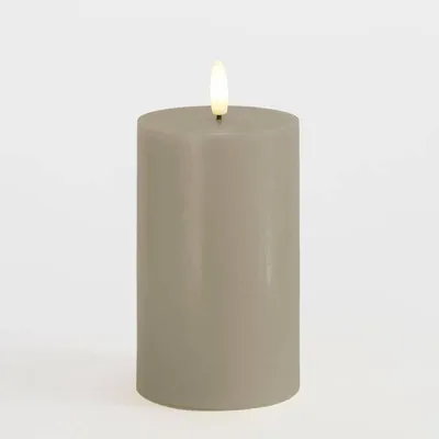 Obrázok produktu pre SIRIUS Vosková LED sviečka Sille, svetlá šedá, 7,5 x 12,5 cm