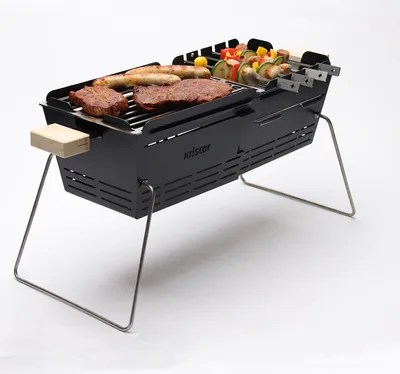 Immagine prodotto di Griglia Knister "Original" - A libro, superficie di cottura 28-49 x 20 cm, 4,3 kg, acciaio verniciato a polvere resistente al calore