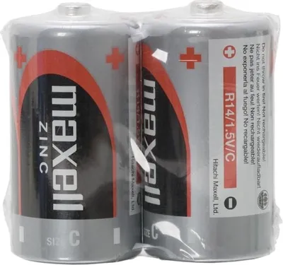 Image de maxell Pile zinc Baby C 2 Pack Shrink