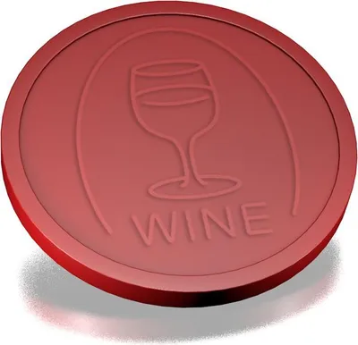 Immagine prodotto di Monete da vino CombiCraft in rilievo rosso - 250 pezzi