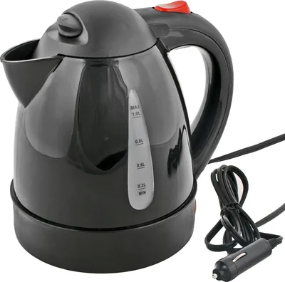 Productafbeelding van Waterkoker 12V, 1 liter inhoud, met sigarettenaansteker, 150W