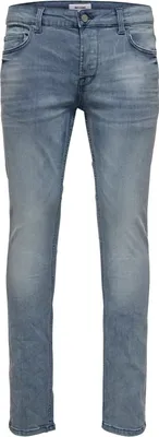 Obrázek produktu pro ONLY & SONS Slim Fit Jeans Basic Denim Hose ONSLOOM Tapered Trousers Stoned Washed Größe: 29W / 34L