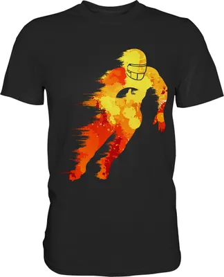 Produktbild von Buntes American Football T-Shirt – Black / XXL