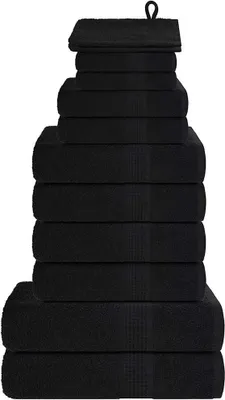 Produktbild von "2026 Promotion" 12-tlg. Handtuch-Set FROGN Schwarz 360 g/m² - Handtücher CC501
