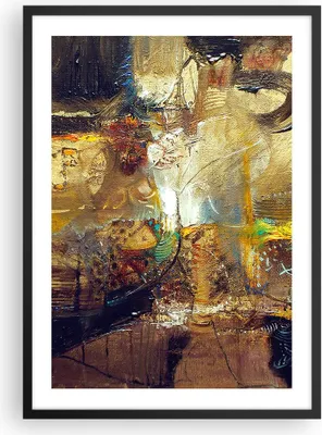 Produktbild von Gerahmtes Poster - Schwarzer Rahmen - Abstraktion modern - 50x70 cm - Wand Bild - Wanddeko - Wandbilder - Kunstposter - Wandposter - Bilderrahmen - Bilder - Kunstdruck - Wandbild - P2BPA50x70-3483