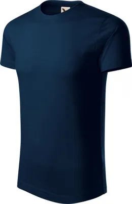Produktbild von Herren-T-Shirt aus Baumwolle, 100% GOTS-Baumwolle, unbedruckt, einfarbig, 160g/m2, Farbe dunkelblau, Größe M