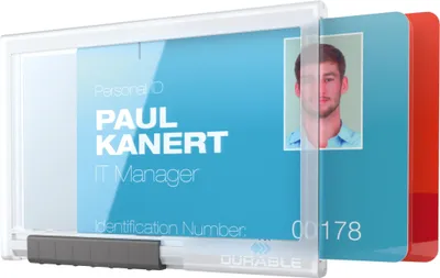 Obrázok produktu pre DURABLE Kartenhalter Pushbox Duo 10 Stück transparent