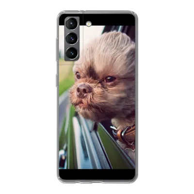 Produktbild von MuchoWow® Handyhülle Schutzhülle Hülle für Samsung Galaxy S21 Hund - Auto - Tier Silikon Softcase Handy Hülle - Softcase