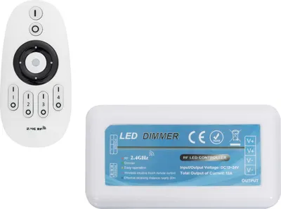 Produktbild von Controller Dimmer Einfarbig 12/24V DC mit Fernbedienung RF 4 Zonen