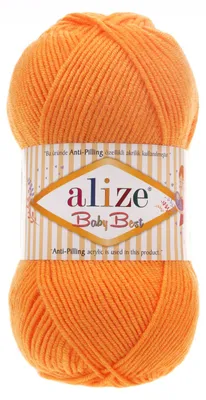 100g Strickgarn ALIZE Baby Best 336 tieforange Babywolle
