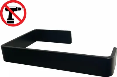 Produktbild von Toilettenpapierhalter schwarz matt ohne Bohren Metall pulverbeschichtet Klorollenhalter Bad WC selbstklebend 3M Papierhalter Halter Spender LPManufaktur