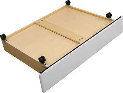 Produktbild von Polsterbett mit 2 Schubladen und Lattenrost, Doppelbett, 140x200 cm, gepolsterter Kopfteil mit seitlichen Ohren, Bezug aus Kunstleder