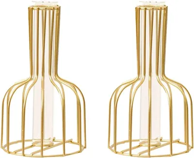 Obrázek produktu pro Váza na květiny – kovová váza – váza pro hydroponii – moderní design – dekorace na stůl
