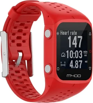 Produktbild von Strap-it Polar M400 / M430 Silikonarmband (Rot)
