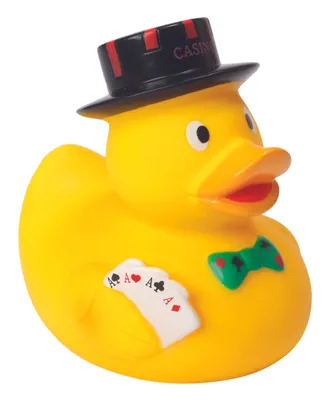 Produktbild von Poker - Sportente - Quietscheente - Badeente - ca. 8 cm gross