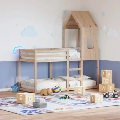 Produktbild von "2026 Promotion" Dach für Kinderbett 60x99x139,5 cm Massivholz Kiefer - Trampolin-Zubehör CC30416