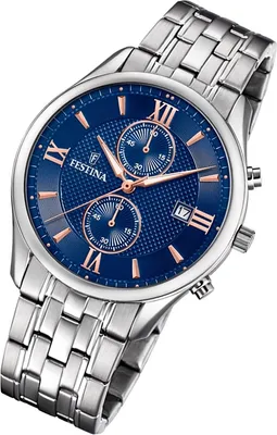 Produktbild von Festina Herren Uhr Retro F6854/6 Edelstahl Analog Armband-Uhr silber UF6854/6