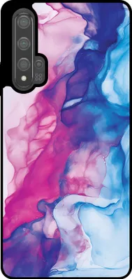 Obrázok produktu pre Smartphonica Phone Case Fit for Huawei Nova 5T with Pink Blue Marble Print - TPU Backcover Case Rose Blue Marble Design