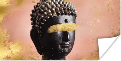Produktbild von MuchoWow® Poster Buddha - Gesicht - Nase 160x80 cm - Foto Poster