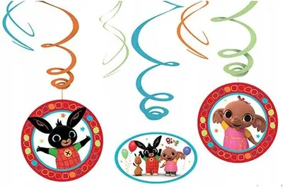 Immagine prodotto di Spirali sospese Bing 6 pezzi colorati 45-60 cm - taglia unica