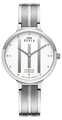 Produktbild von UMR RUHLA Armbanduhr, für Damen, Quarz, Titan, satiniert, Saphirglas, wasserdicht bis 3 bar –  Germany, Farbe:Silber