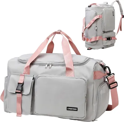 Immagine prodotto di Solidchoice - Borsa sportiva da donna, 42L, impermeabile - Borsa da viaggio con scomparto per scarpe - Borsa da weekend - Borsa da piscina - Borsa da palestra - Scomparto per oggetti bagnati/asciutti