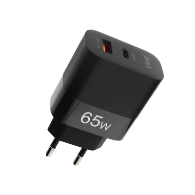 Immagine prodotto di Alimentatore 2x porte USB + USB-C 65W compatto LinQ Nero